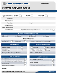 Pipette Service Form